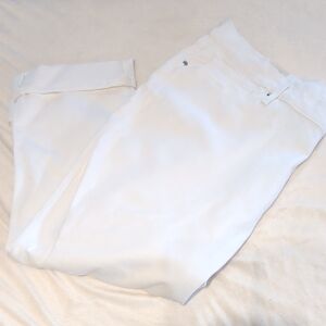 NWT Women's Size 24/W27 Levi Strauss Signature White Mid Rise Cuffed Jean Capri